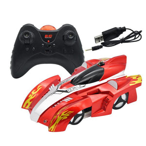 RC-Auto mit LED-Beleuchtung, das Wände hochfährt und sich um 360 Grad drehen kann