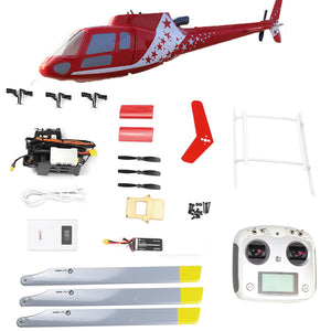 FLY WING Squirrel AS350 6CH Brushless Scale GPS Hubschrauber Dreirotorblatt mit H1 Flugsteuerung