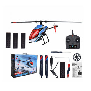 WLtoys XK K200 4CH 6-Achsen-Gyro-Höhenstabilisierung mit optischem Fluss und Lokalisierung, Flybarless-RC-Hubschrauber (RTF)