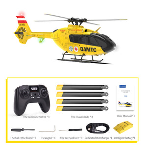 YU XIANG F06 EC135 Sechskanal-Flybarless-Simulationshubschrauber