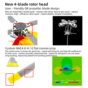 FLYWING Bell-412 Klasse 470 6-Kanal Brushless-Motor GPS Höhenhaltesystem Scale RC-Hubschrauber