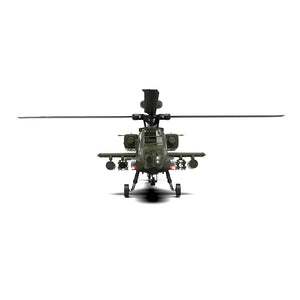YXZNRC F11 AH-64D Apache 2.4G 6CH 6-Axis Gyro Dual Brushless Motor 1:32 Scale Flybarless RC Helicopter Compatible With Futaba S-FHSS Protocol