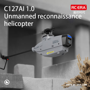 RC ERA C127AI 2.4G 4CH Brushless 6-Axis Gyro 720P Wide-angle Camera Optical Flow Localization Altitude Hold Flybarless Intelligent Hover RC Helicopter RTF