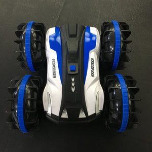 Waterproof rc car 2.4G 4WD 360 rotating stunt amphibious remote control car toy