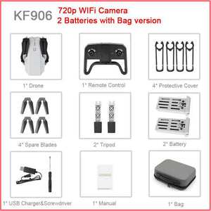 KF609 MINI folding drone dual camera optical flow 4k HD quadcopter with Bag