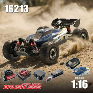 MJX 16212 16213 16218 1/16 Brushless RC Car 45km/h – Off‑road Monster Truck with 45A ESC, 2845 4300kV Motor, All‑Metal Shocks & Gear Differential, 3S LiPo Ready, RTR Remote Control Vehicle for Adults & Kids