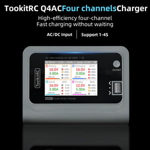 Flywing Q4AC 1-4S balanced Li-Po battery charger 100W-200W