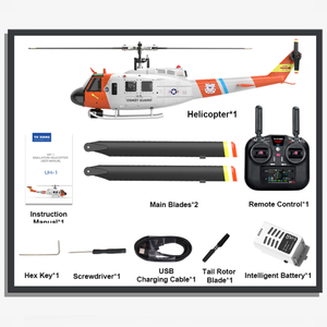 YUXIANG F07S UH-1 Huey 6CH GPS 6G Flybarless RC-Hubschrauber – Realistisches Scale-Modell mit intelligentem Flugsystem