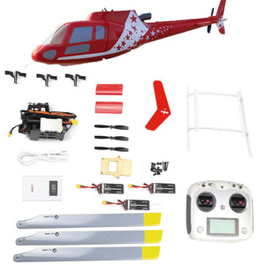FLY WING Squirrel AS350 6CH Brushless Scale GPS Hubschrauber Dreirotorblatt mit H1 Flugsteuerung