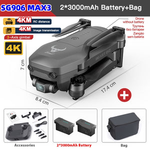 ZLL SG906 MAX3 BEAST EVO GPS 4KM Repeater Digital FPV mit 4K EIS Kamera, 3-Achsen Brushless Gimbal, Sichtfeldüberwachung, Hindernisvermeidung, RC Drohne, Quadcopter RTF