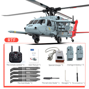 YXZNRC F09-H SH60 Black Hawk 1/47 Scale Aircraft 2.4G 8CH 6-Axis Gyro GPS 5.8G image Transmission Helicopter