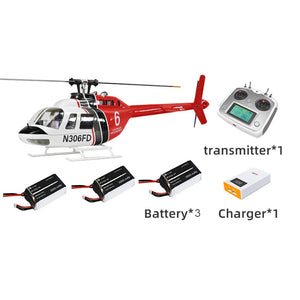 FLY WING Bell 206 V3/V4 Klasse 470 6-Kanal Brushless-Motor GPS Höhenhalte-Scale-RC-Hubschrauber