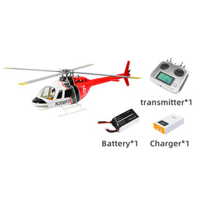 FLY WING Bell 206 V3/V4 Klasse 470 6-Kanal Brushless-Motor GPS Höhenhalte-Scale-RC-Hubschrauber