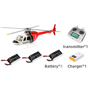 FLY WING Bell 206 V3/V4 Klasse 470 6-Kanal Brushless-Motor GPS Höhenhalte-Scale-RC-Hubschrauber