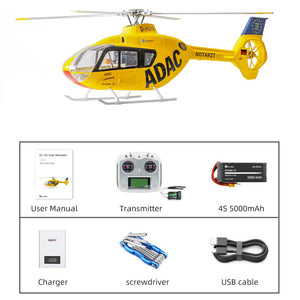 FLYWING EC-135 Klasse 470 6-Kanal Brushless-Motor GPS Höhenhalte-Scale-RC-Hubschrauber