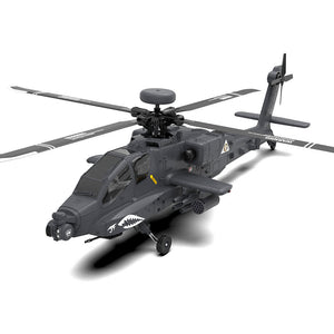 YXZNRC F11-S 1:32 AH-64 Apache Scale 2.4G 6CH GPS Höhenhaltung Optische Flusspositionierung 5.8G FPV-Kamera Dual Brushless Motor Flybarless RC Helicopter RTF