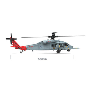 YXZNRC F09-H SH60 Black Hawk 1/47 Scale Aircraft 2.4G 8CH 6-Axis Gyro GPS 5.8G image Transmission Helicopter