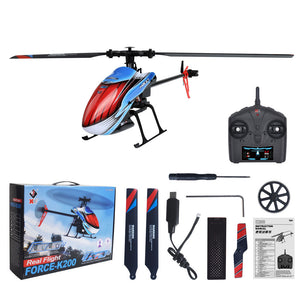 WLtoys XK K200 4CH 6-Achsen-Gyro-Höhenstabilisierung mit optischem Fluss und Lokalisierung, Flybarless-RC-Hubschrauber (RTF)