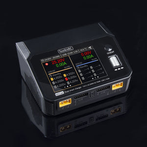 ToolkitRC M6DAC DC 350WX2 15A AC 700W 25A Zweikanal-Smart-LiPo-Akkuladegerät und -entlader für 1-6S LiPo-Akkus