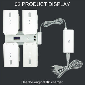 Die intelligente Ladestation der FIMI X8SE 2022 Drohne unterstützt das gleichzeitige Laden von 4 Akkus.