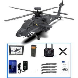 YXZNRC F11-S 1:32 AH-64 Apache Scale 2.4G 6CH GPS Höhenhaltung Optische Flusspositionierung 5.8G FPV-Kamera Dual Brushless Motor Flybarless RC Helicopter RTF
